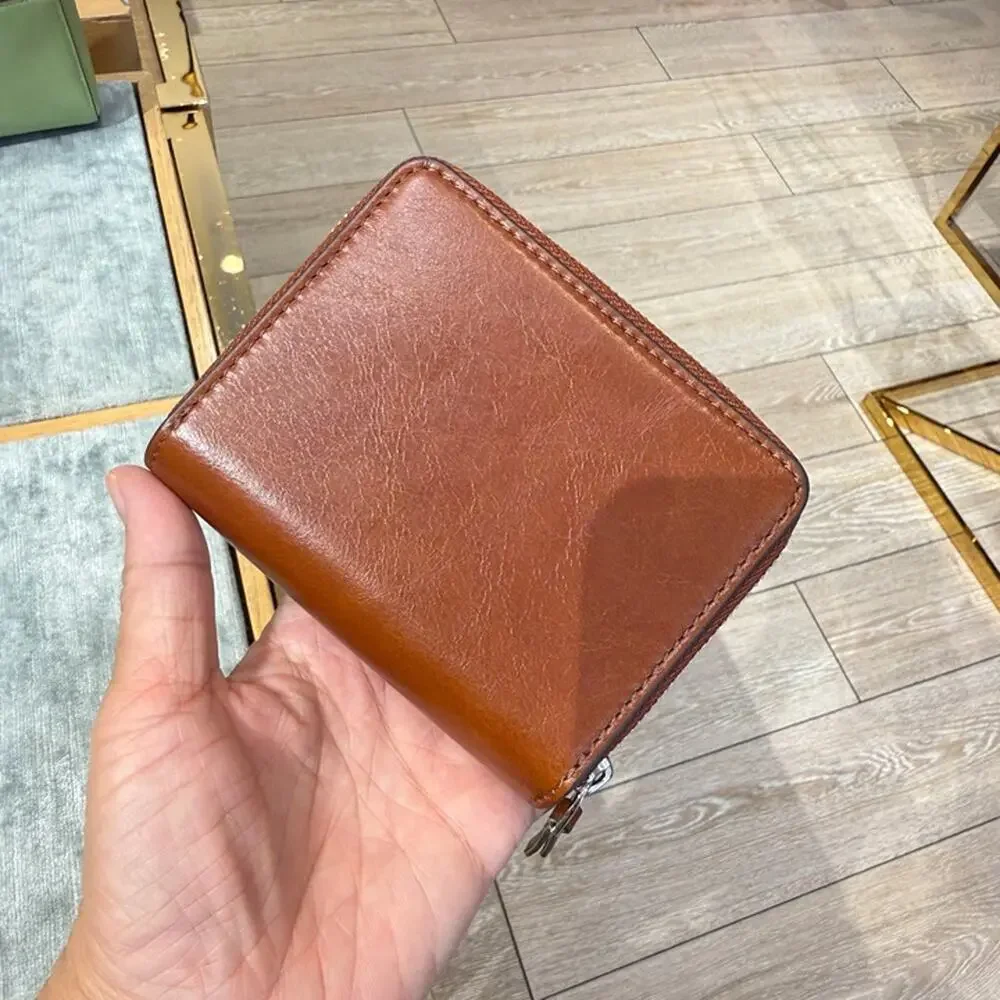 NEW‼️Tory Burch Rory Glazed Mini Wallet 181437 Aged Brown $195